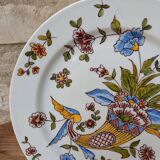 Very beautiful old plate decorated with a cornucopia, hand-painted, Limoges