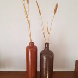 Set of 2 stoneware bottles