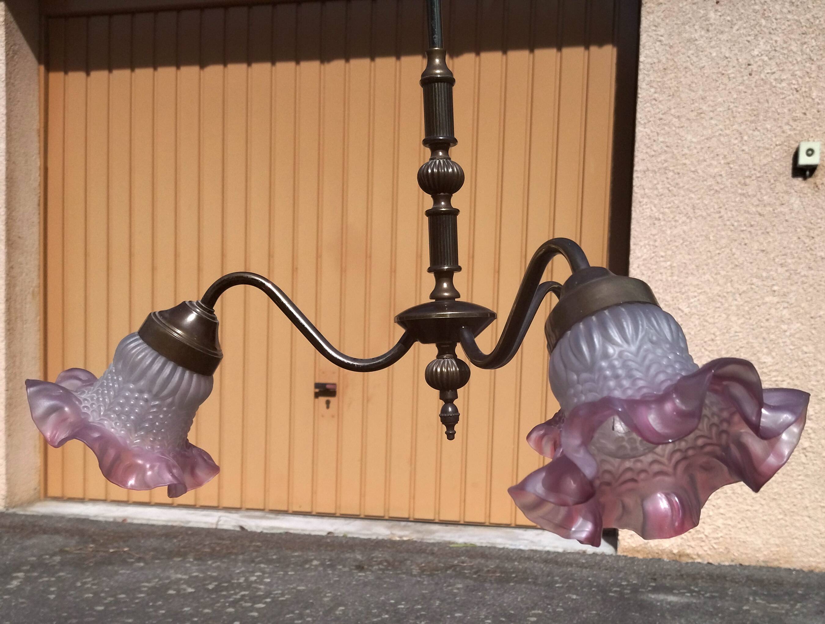 Lustre fleurs années 20