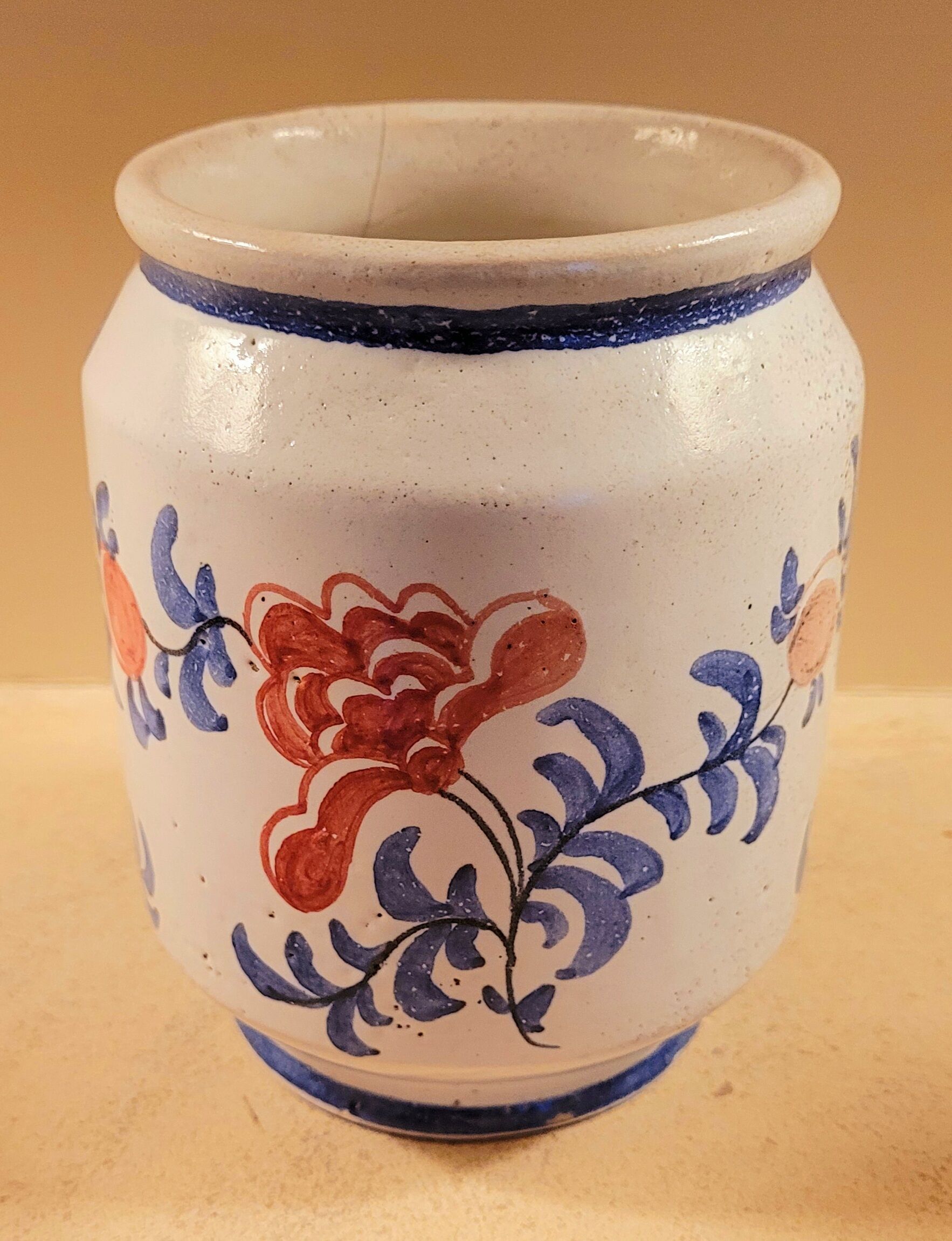 Ancien pot à pharmacie en faience vintage