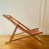 Chilienne en bois vintage pour poupée