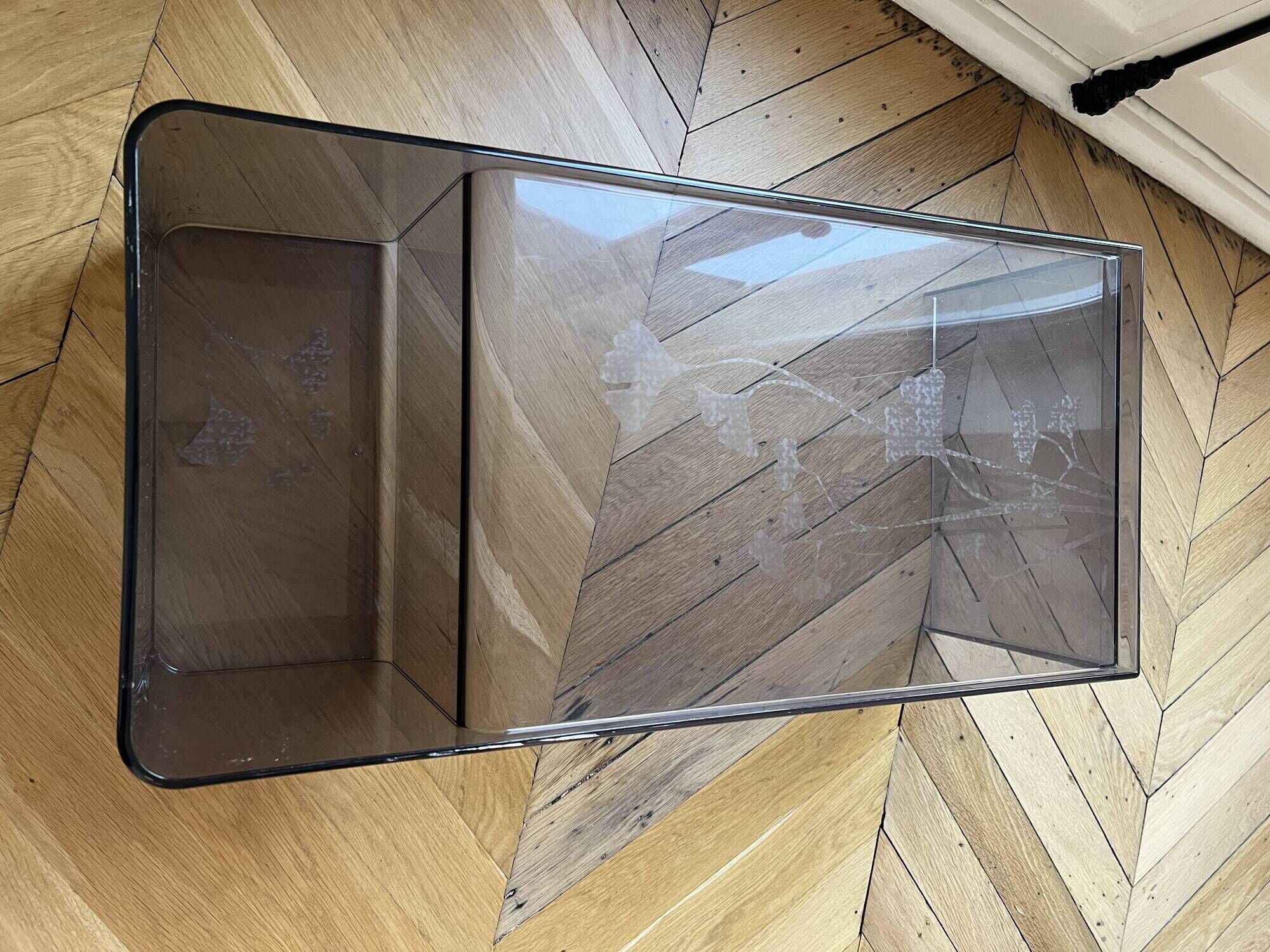 Vintage transparent Usame table by Patricia Urquiola for Kartell