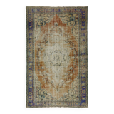 Turkish Anatolian Handmade Vintage Area Rug 258 cm x 161 cm