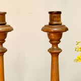 Pair of WOODEN candle holders Napoleon III