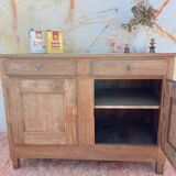 Magnificent vintage rustic raw wood buffet