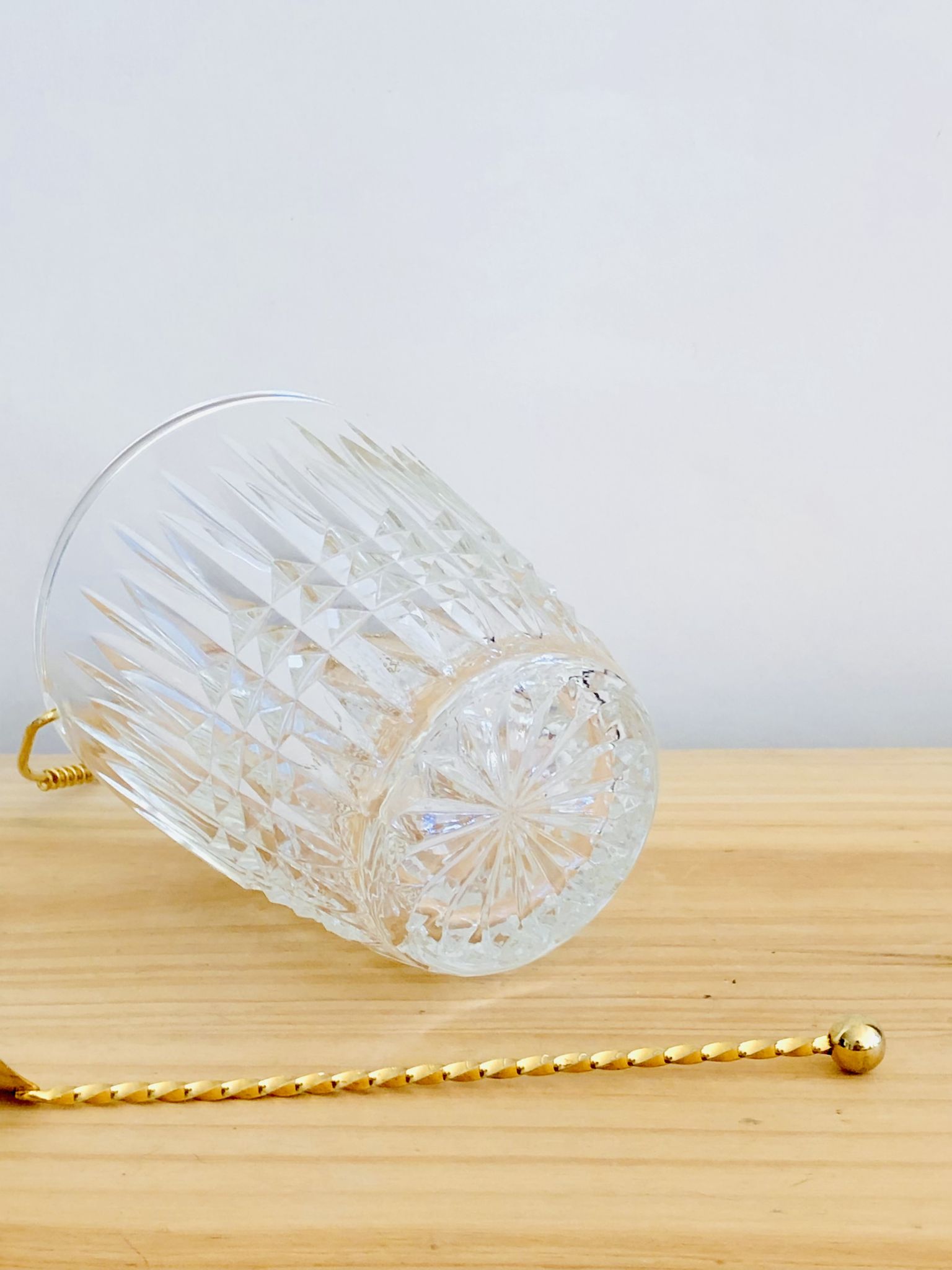 Seau à glace en cristal et sa cuillère