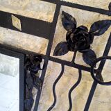 Art deco wrought iron coat holder