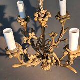 Lustre en bronze doré à 4 branches néoclassique, Circa 1940/1950.