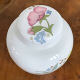 Wedgwood "Meadow Sweet" Ginger Jar, Decorative Storage Pot, Bone China with Pink and Blue Flowers