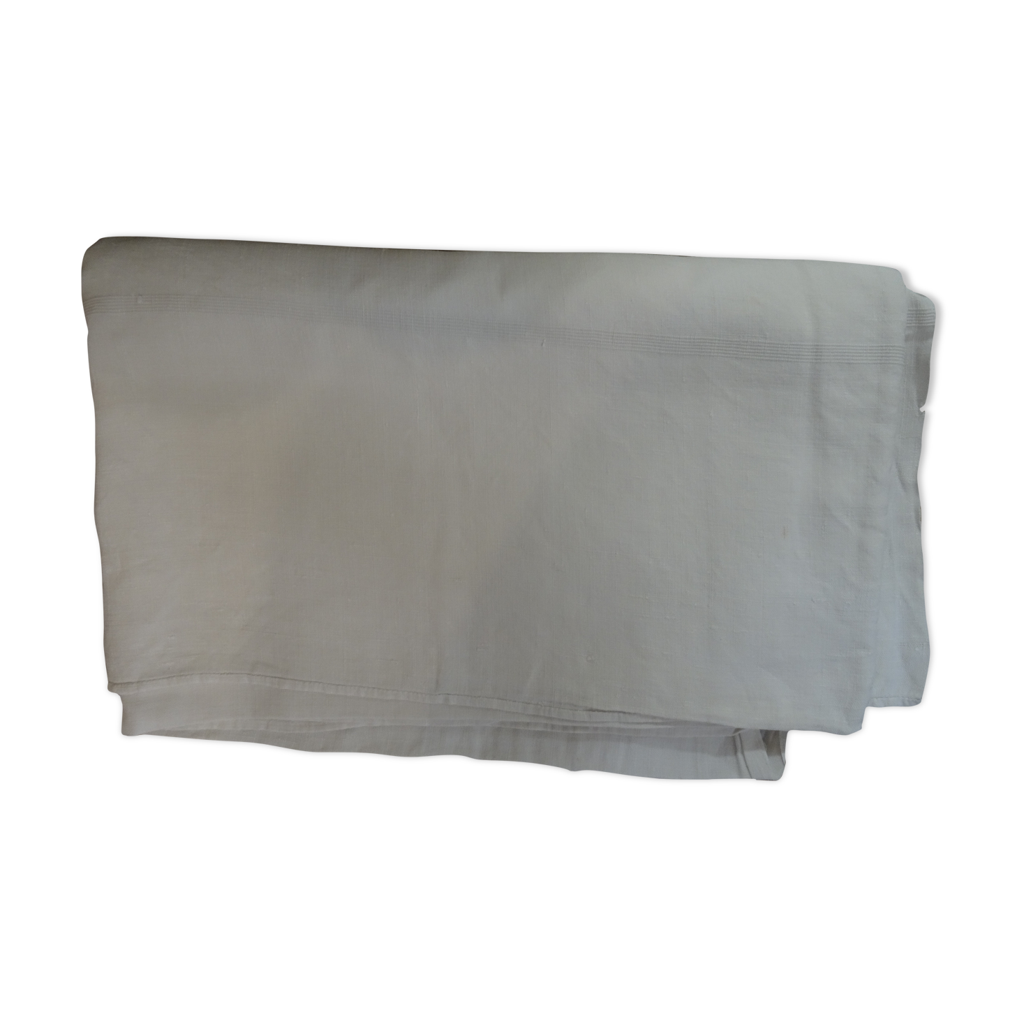 Raw linen tablecloth
