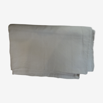 Raw linen tablecloth