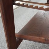 Drawing table wood and vintage metal