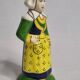 Quimper HB Henriot traditional style earthenware salt cellar 13.5 cm