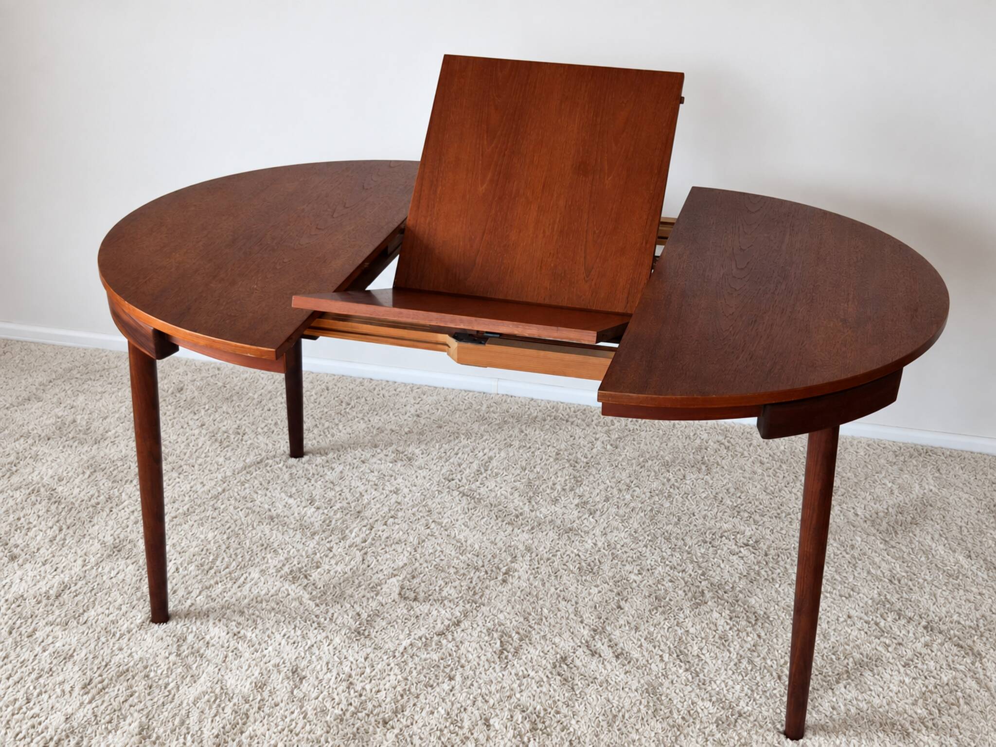 Roundette Teak Extendable Dining Set by Hans Olsen for Frem Røjle, Denmark