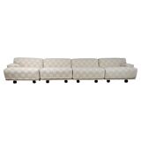 Modular canapé Fiandra in cream check fabric by Vico Magistretti for Cassina