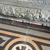 Antique mirror in stucco and wood