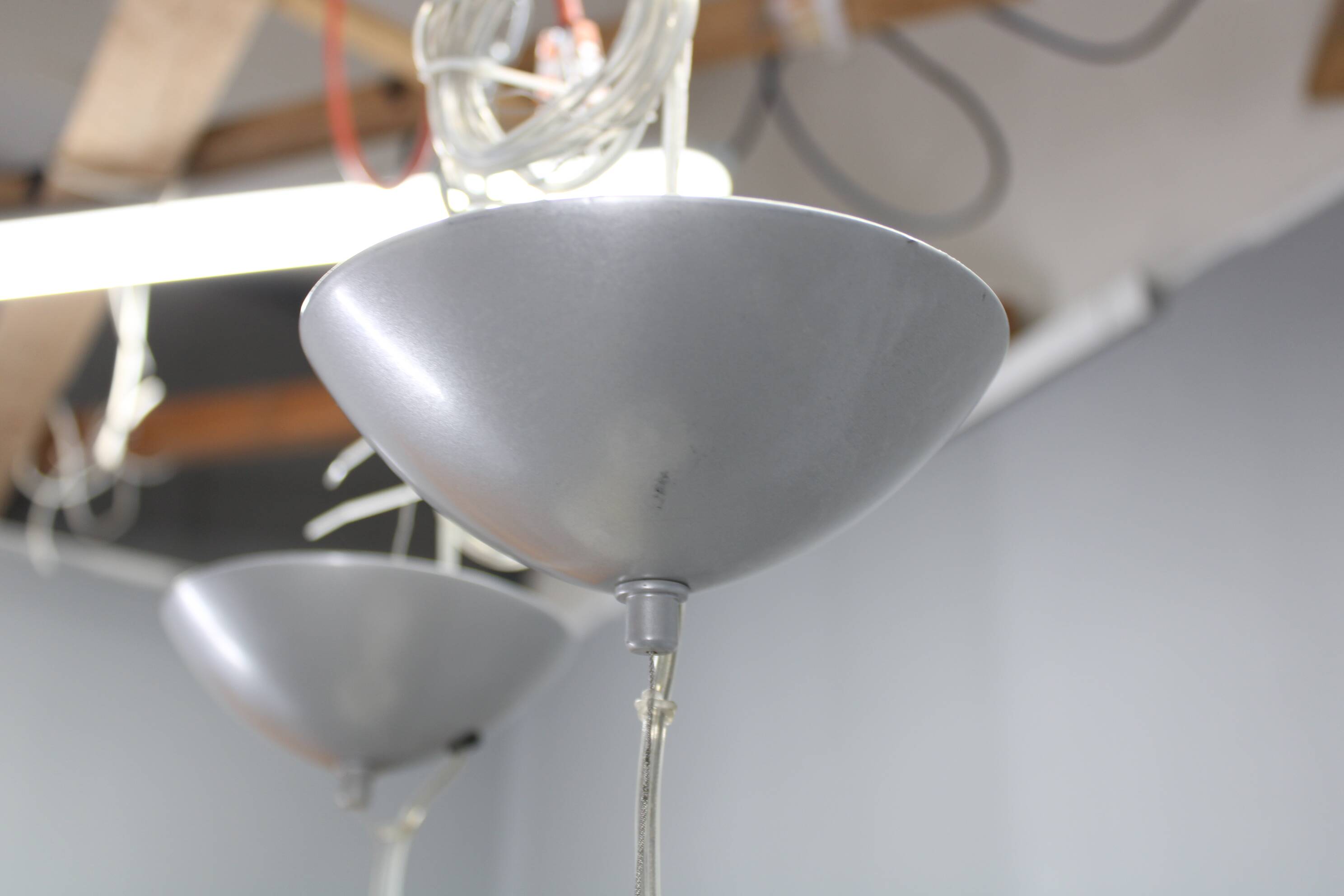 1980s pair of Aureliano Toso glass pendant lights, Italy