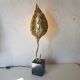 Lampe fleur dorée design 1970