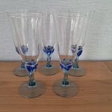 5 new Luminarc champagne glasses from the 80s
