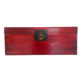 19th century red lacquered Chinese trunk
