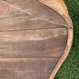 Old mirror in carved wood and gilded leaf, Louis XV rocaille style, twentieth century 59x87cm