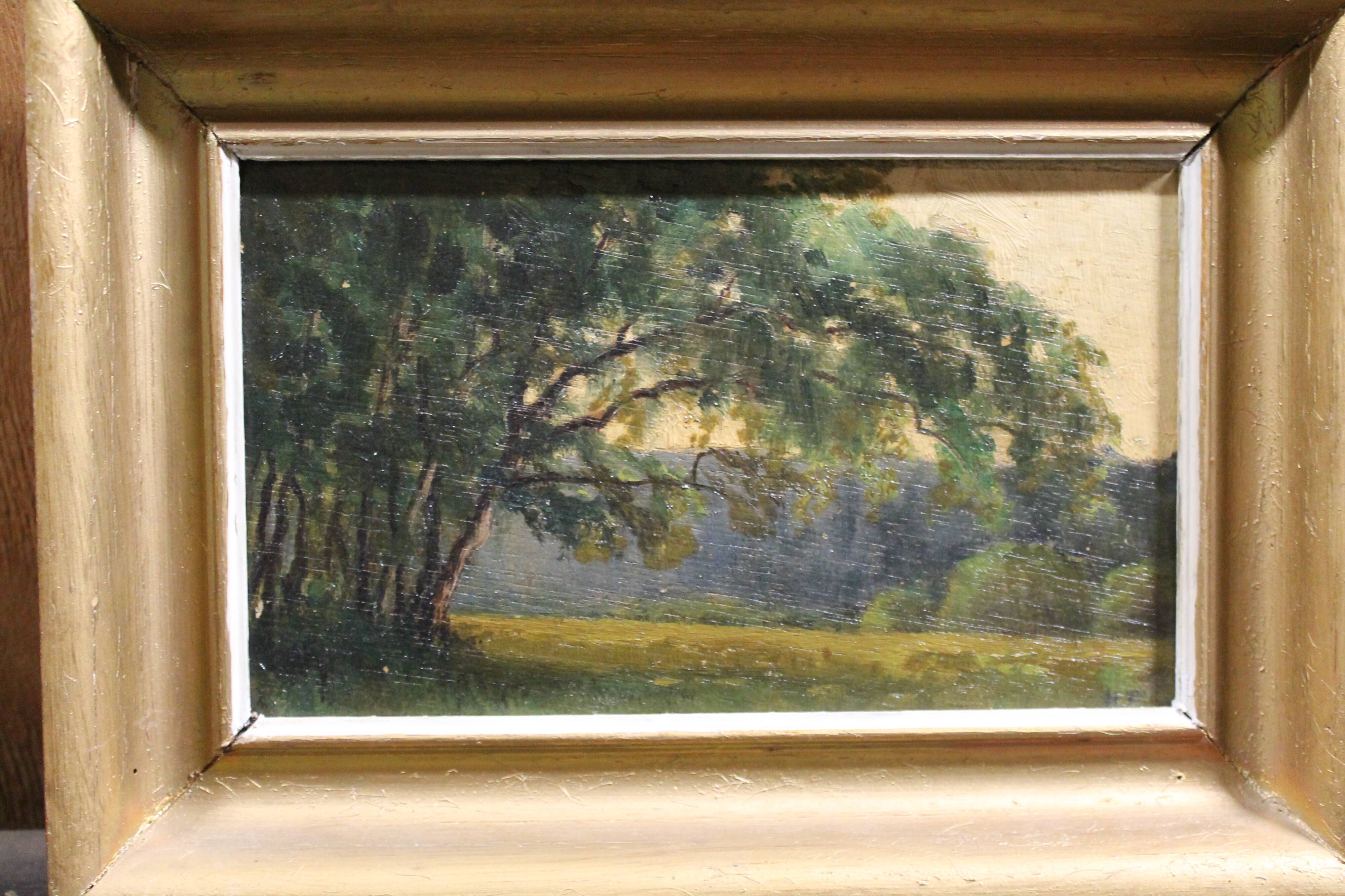 Ancient forest and landscape painting