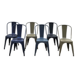 Suite de 6 chaises de jardin Tolix