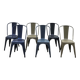 Set of 6 Tolix garden chairs