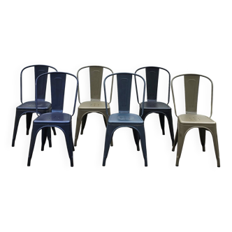 Suite de 6 chaises de jardin Tolix