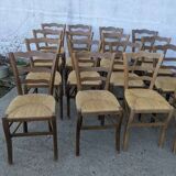 Pair of rush-seated chairs