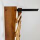 Rare coat rack by Carl Auböck with hat rack, cabinet, brass, walnut and beech, 1950s.