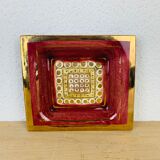 Empty pocket Georges Pelletier red and gold ceramic
