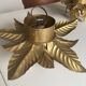 2 golden flower wall lights
