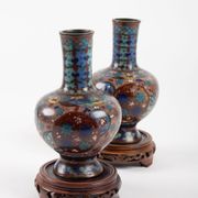 Pair of cloisonné bronze vases, china, xixth century