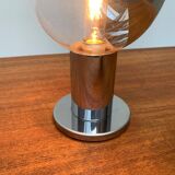 Vintage German table lamp in chrome and glass by Motoko Ishii for Staff.