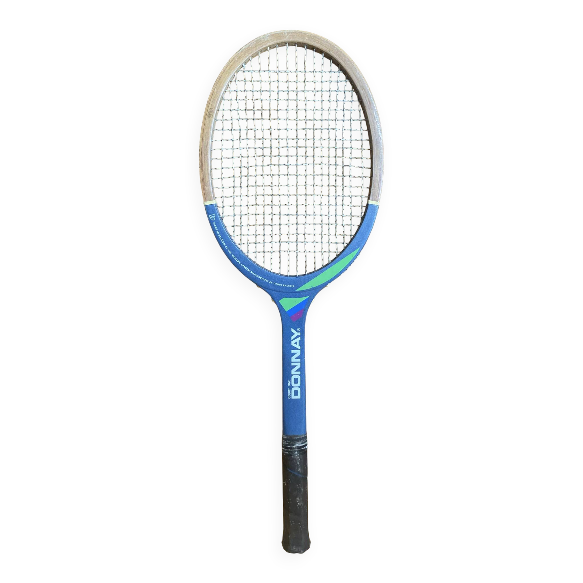 Vintage donnay court one wooden tennis racket #e191