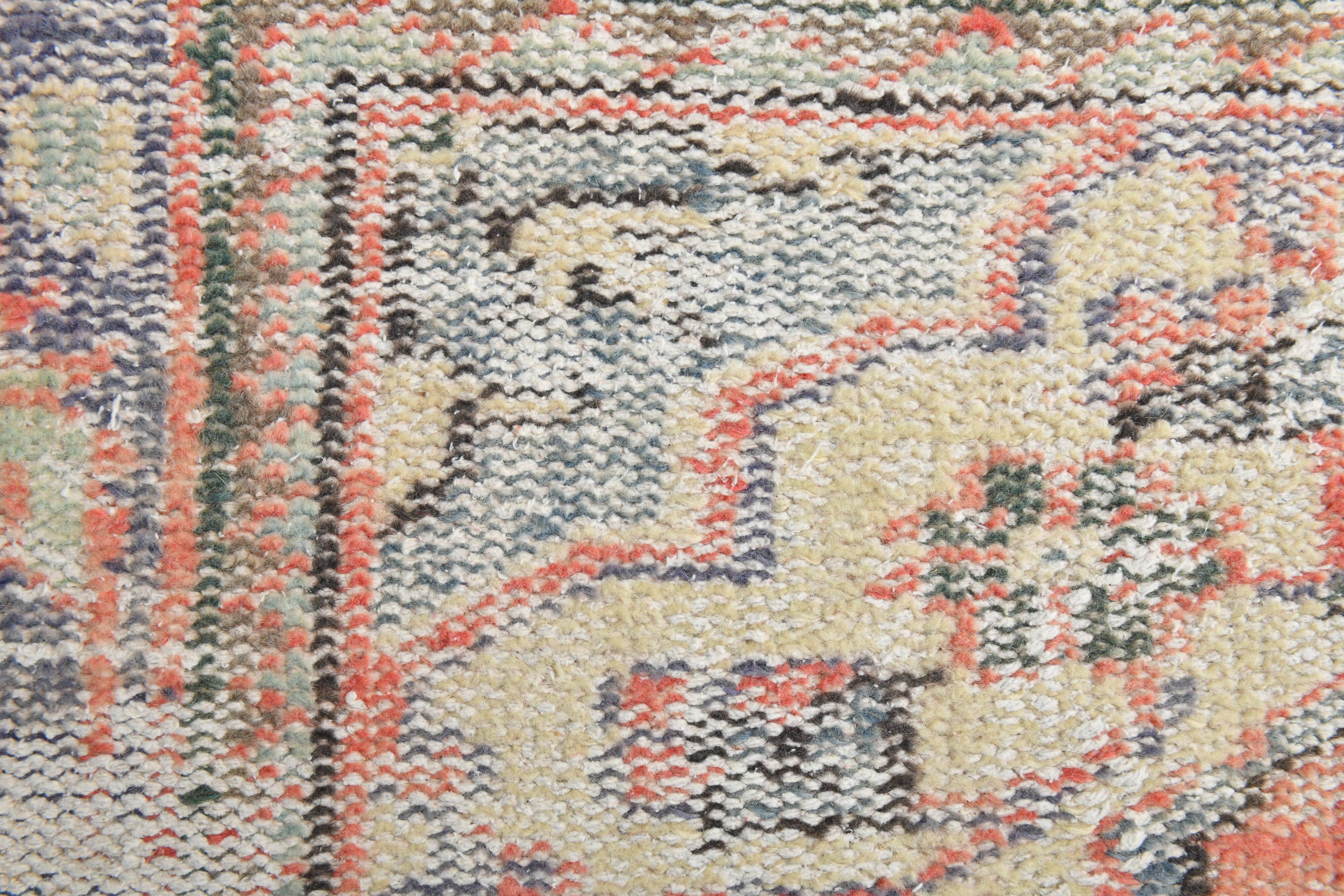 5x9 Pale Red & Green Turkish Vintage Rug, 165x267Cm