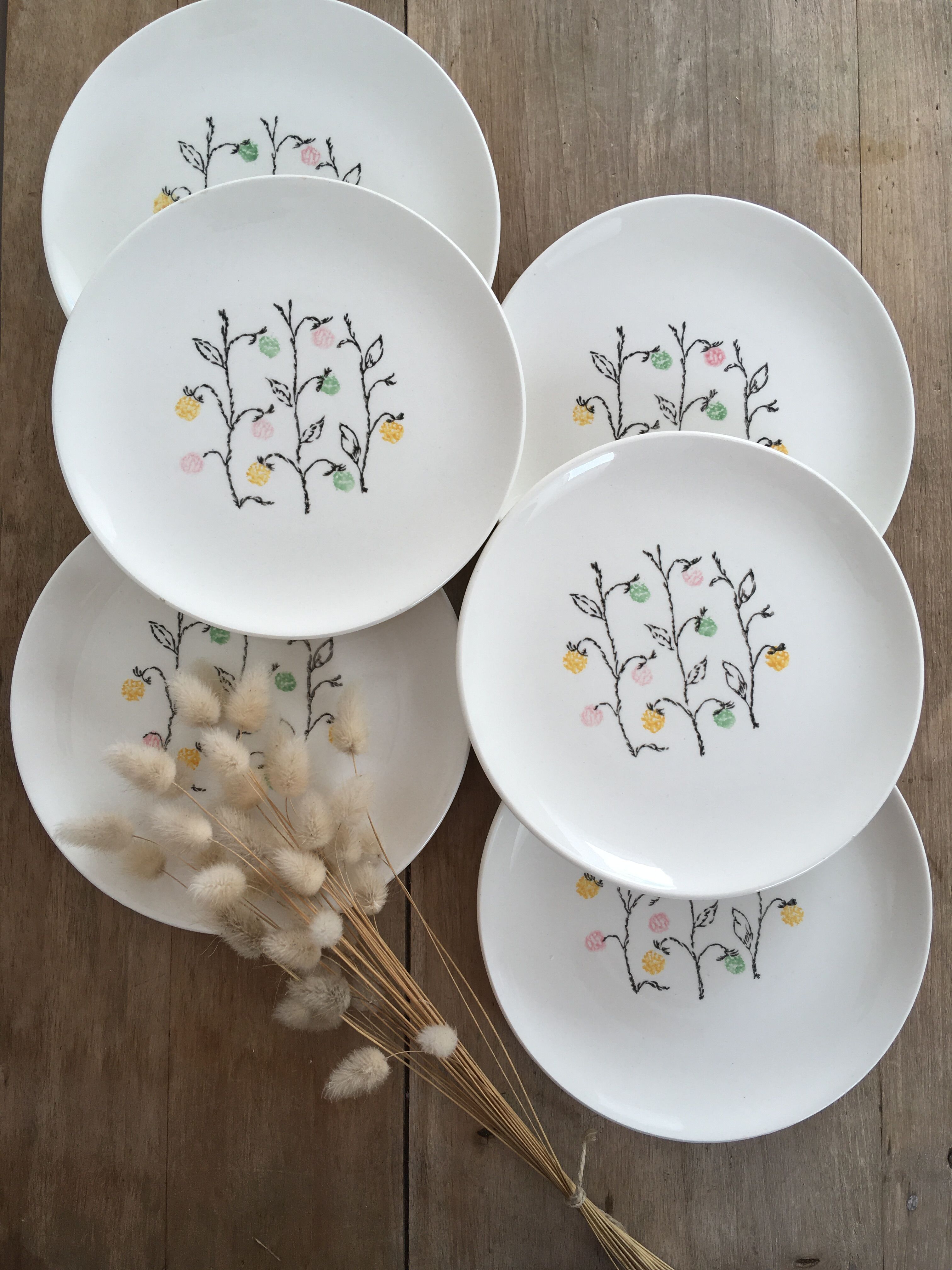 Dessert plates Gien "Marie-Claire"