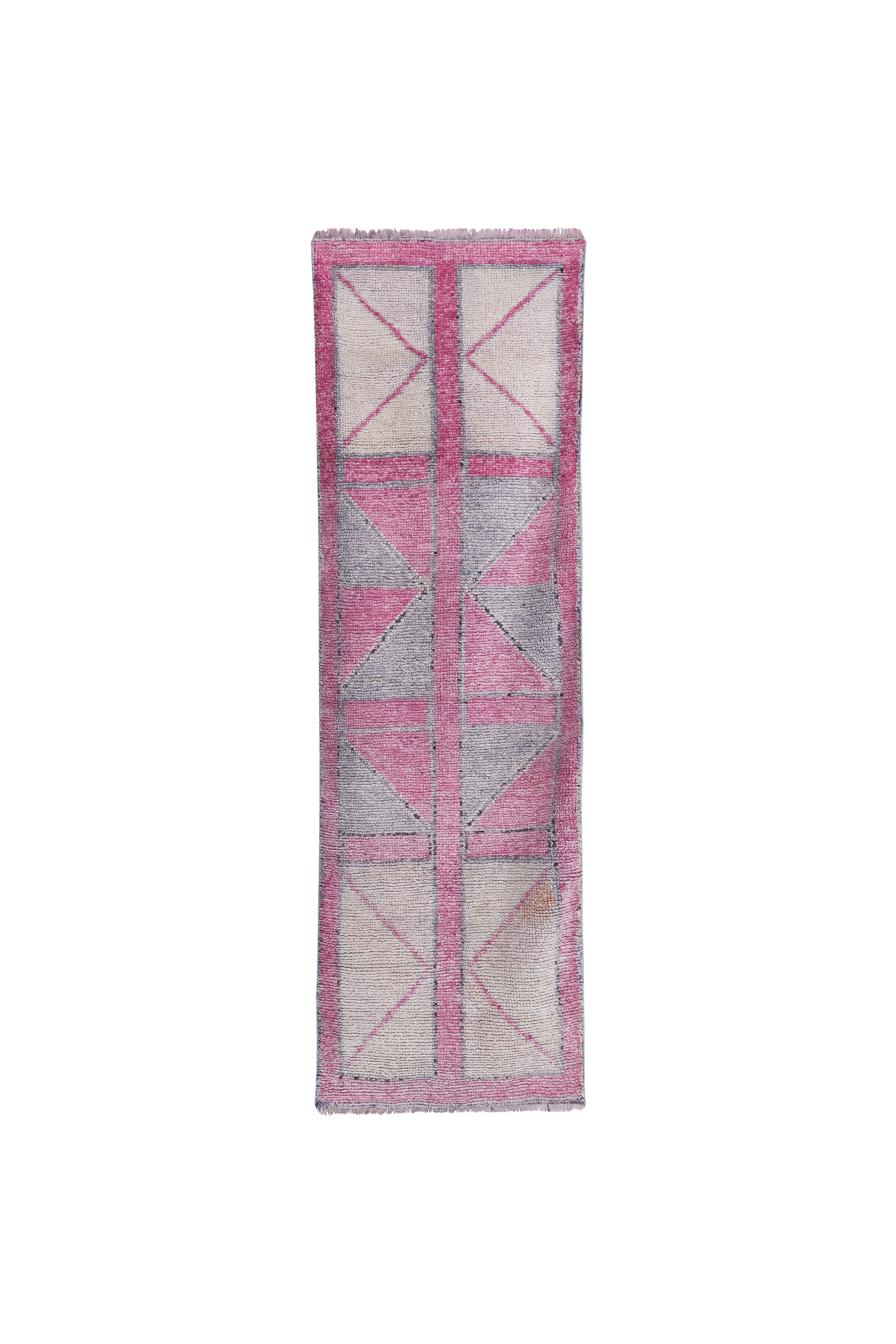 Vintage Turkish rug from Oushak, hand-woven 89x276 cm