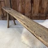 Raw wood bench