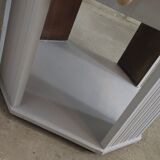 Art Deco side table repainted in "stormy" grey white