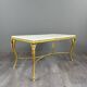 Coffee table in gilded bronze and marble, high-quality decorative work,