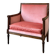 Large pink velvet armchair