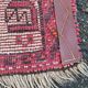 Handmade Persian rug, grey wool, knotted burgundy, 200x300cm