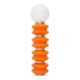 Orange and white glass floor lamp by Stilux Milano, 1970.