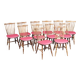 Serie de 12 chaises bistrot baumann à barreaux