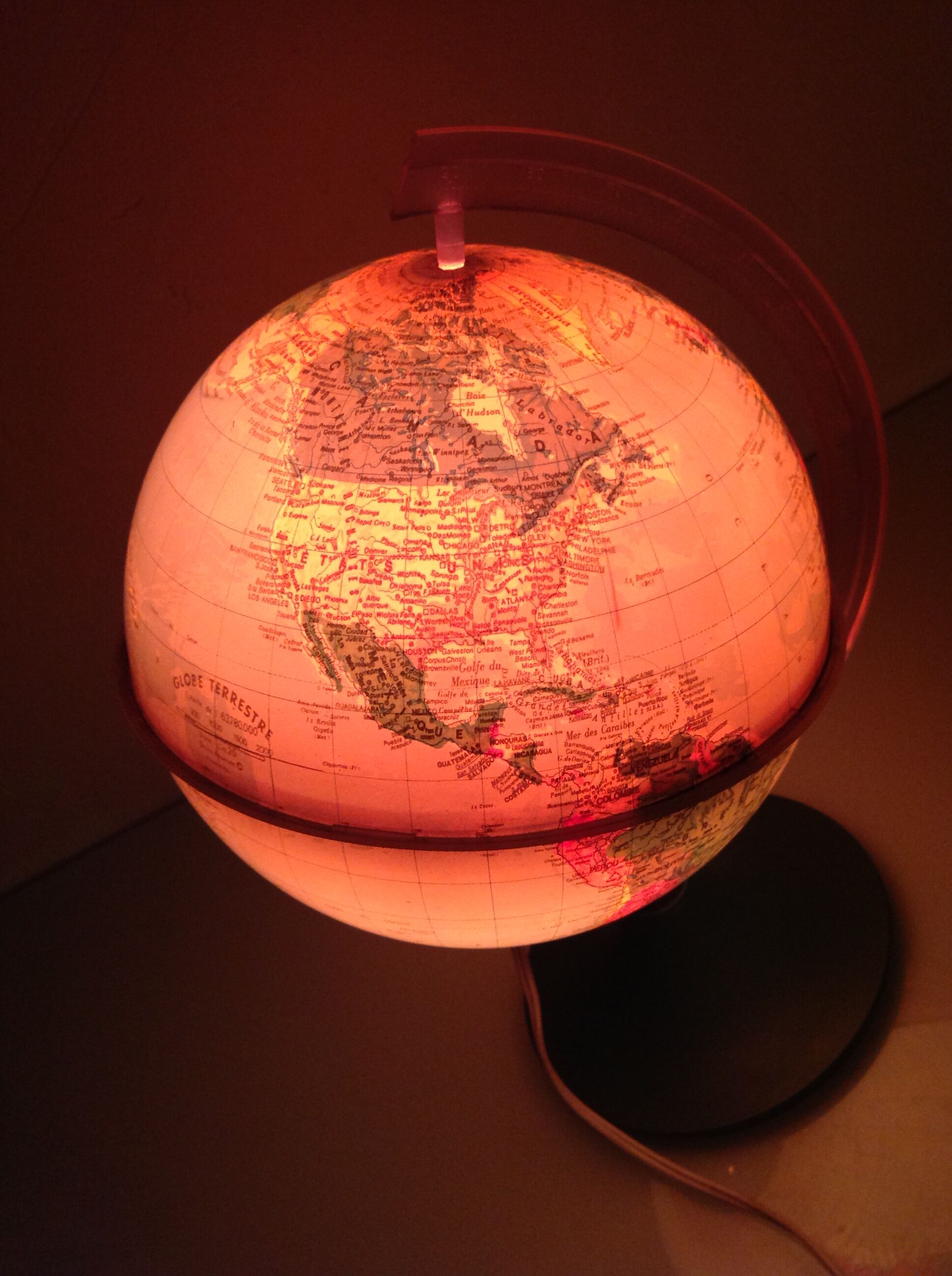 Globe earth light 60/70s vintage