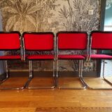 Cesca B32 Marcel Breuer chair red fabric
