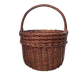 Woven wicker round basket