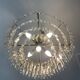 Large crystal chandelier with cascade of pendants from the 60s and 70s